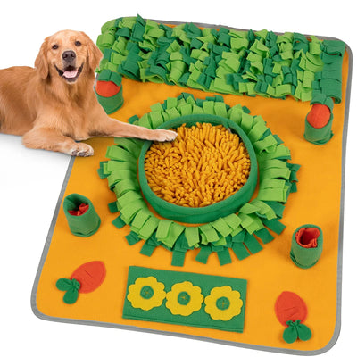 Tapis de Fouille Jardin avec Gamelle Chenille pour Chien