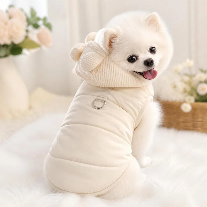 Manteau d'Hiver Chaud à Capuche Petit Chien