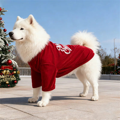 Pull de Noël Velours Confortable Grand Chien