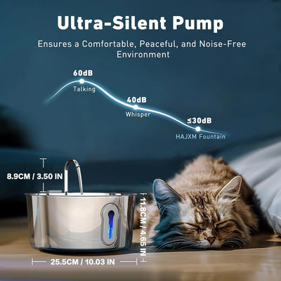 Fontaine à Eau Inox 4 L Bec Robinet pour Chien