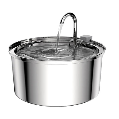 Fontaine à Eau Chien Inox 7 L Fenêtre Niveau d'Eau