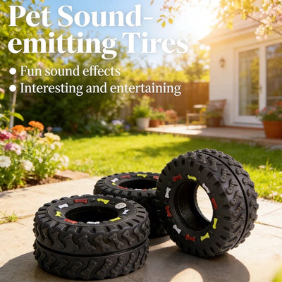 Jouet Indestructible Pneu Sonore à Mâcher Gros Chien