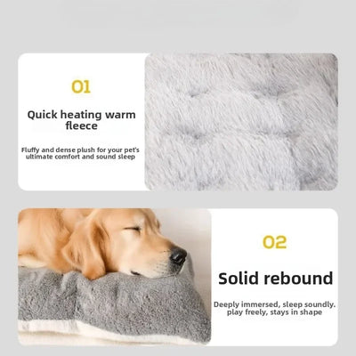 Tapis de Couchage Gris pour Golden Retriever, Hiver Double Face