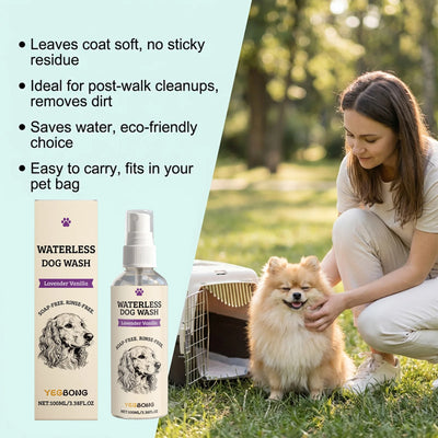 Shampoing Sec Spray pour Chien Lavande Vanille 100 ml