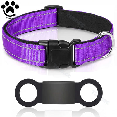 Collier Rembourré Réfléchissant Gravé Nom Chien