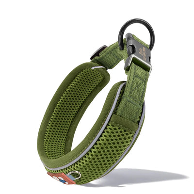 Collier Personnalisé Gravé Maille Respirante Grand Chien