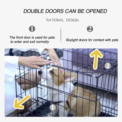 Cage Pliable en Métal Anti-Évasion pour Grand Chien