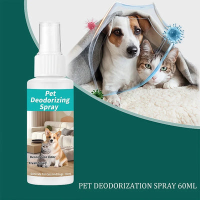 Spray Désodorisant pour Chien 60 ml, Anti-Odeurs Pelage et Couchage