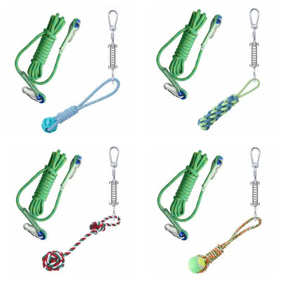 Spring Pole Chien Kit Corde 5 m avec Jouet à Tirer
