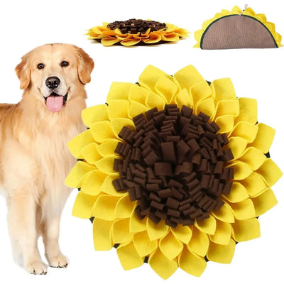 Tapis de Fouille Tournesol Alimentation Lente Chien