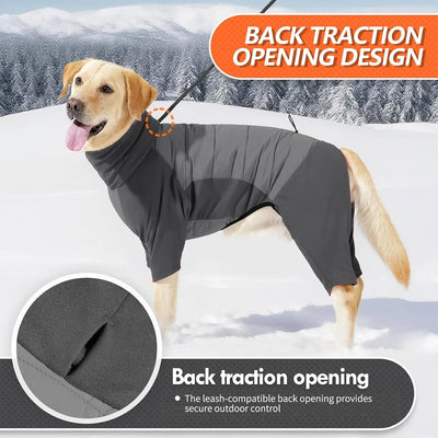 Manteau Intégral Coupe-Vent Chien Col Roulé