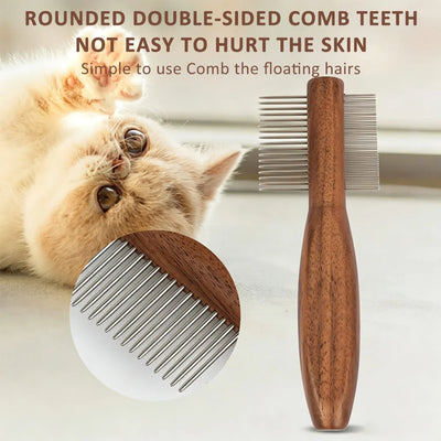 Brosse de Toilettage Chien et Chat, Kit Peignes et Coupe-Ongles