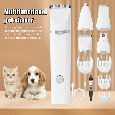 Kit Tondeuse Chien 4 en 1 Pattes Corps Meuleuse Ongles