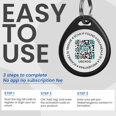 Médaille QR Code Chien avec Profil en Ligne
