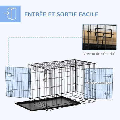 Cage Transport Pliante Gros Chien Métal