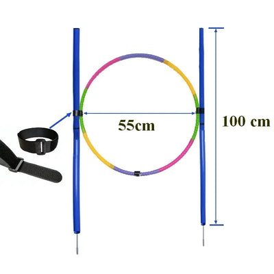 Kit d'Agility Cerceau de Saut Chien 55 cm Démontable