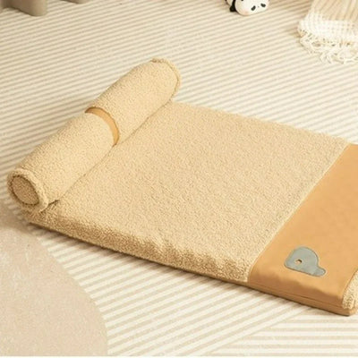 Lit pour Petit Chien avec Traversin Sherpa Lavable 75x55 cm