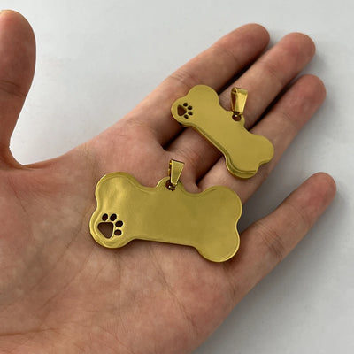 Lot de 5 Médailles Gravées Vierges pour Chien