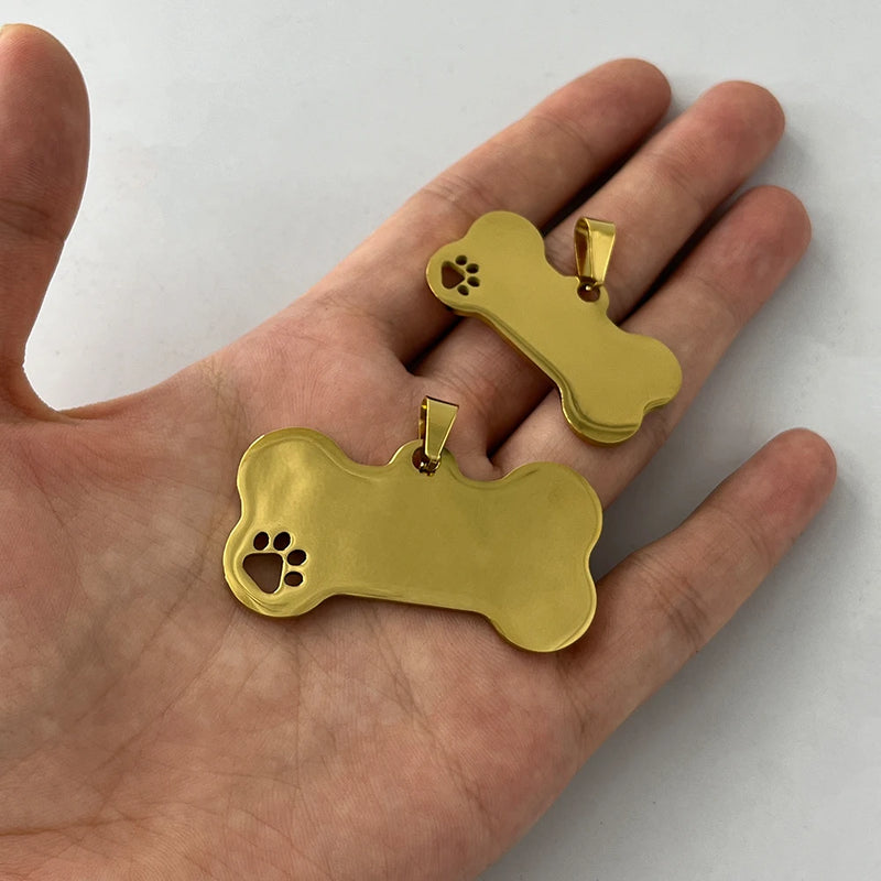 Lot de 5 Médailles Gravées Vierges pour Chien