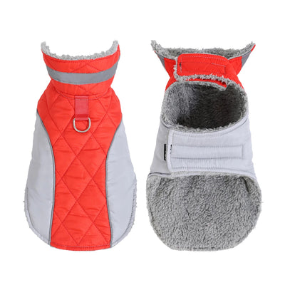 Manteau Imperméable Doublure Polaire Épaisse Col Haut Grand Chien