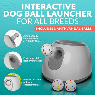 Lanceur de Balles Chien Automatique Portée Réglable