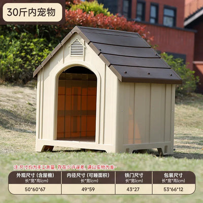 Niche pour Chien Extérieur Plastique Isolée Grande Taille Toutes Saisons