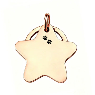 Médaille d'Identification Étoile Gravée pour Chien
