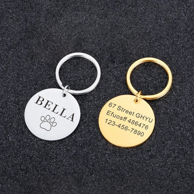 Medaille Anti-Perte Gravee Nom Personnalise Chien
