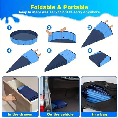 Piscine pour Chien Baignoire Pliable PVC 80 cm