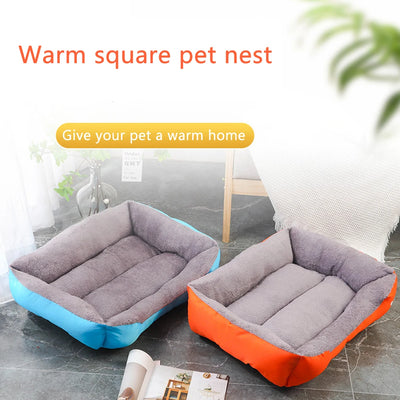 Lit Carré pour Grand Chien Doux et Chaud d'Hiver