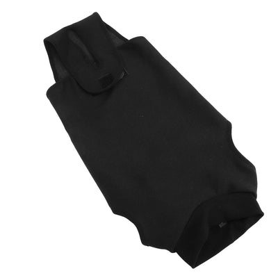 Combinaison Chirurgicale Noire Chien Alternative Collerette