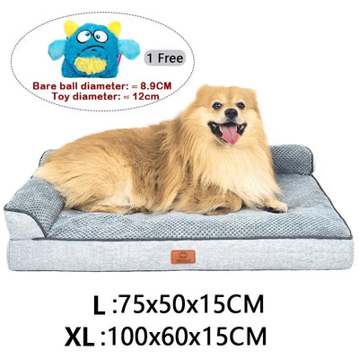 Canapé Orthopédique pour Chien Mémoire de Forme Rebords Lavable