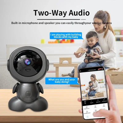 Caméra pour Chien 4K 8MP WiFi Panoramique Audio Bidirectionnel