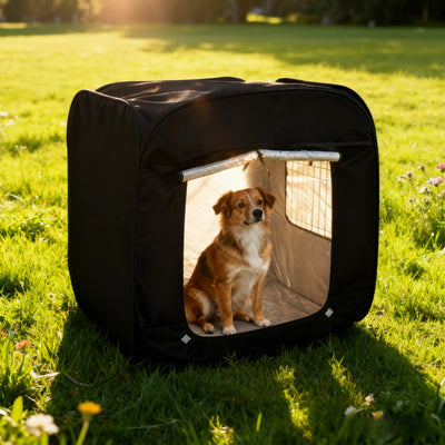 Tente pour Chien Pop-Up Grande Taille Niche Pliable Coupe-Vent