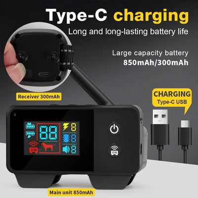 Clôture Électronique Sans Fil pour Chien 480 m Rechargeable