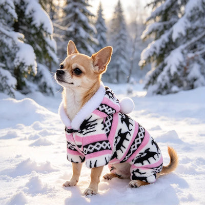 Combinaison Polaire de Noël Motif Renne pour Chien