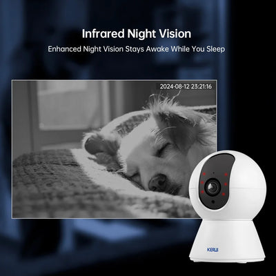Caméra pour Chien 4K 8MP Suivi Automatique Vision Nocturne