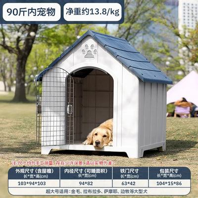 Niche pour Chien Extérieur Plastique Isolée Grande Taille Toutes Saisons