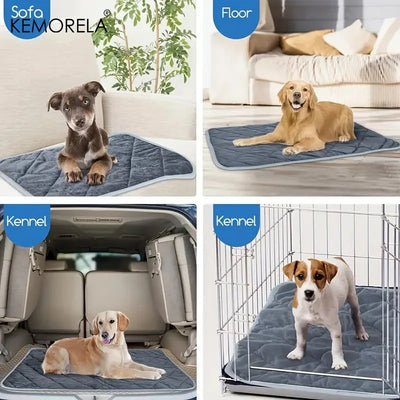 Matelas d'Hiver Matelassé pour Chien Antidérapant 120x90 cm