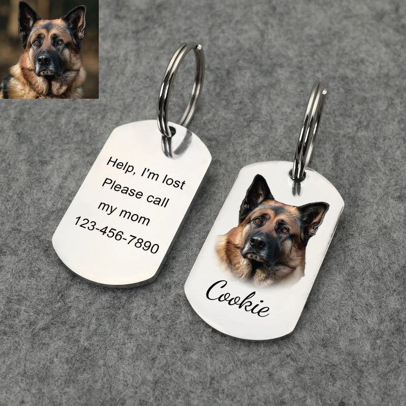 Médaille Portrait Gravée Double Face pour Chien