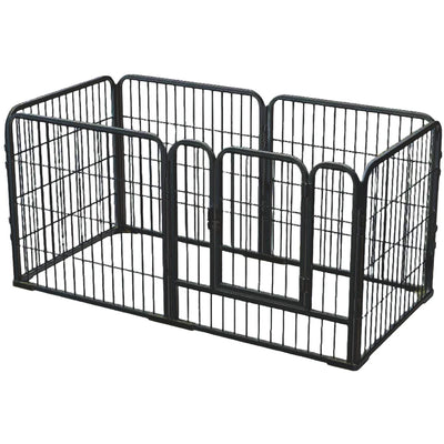 Parc pour Chien Robuste 6 Panneaux Pliable avec Porte