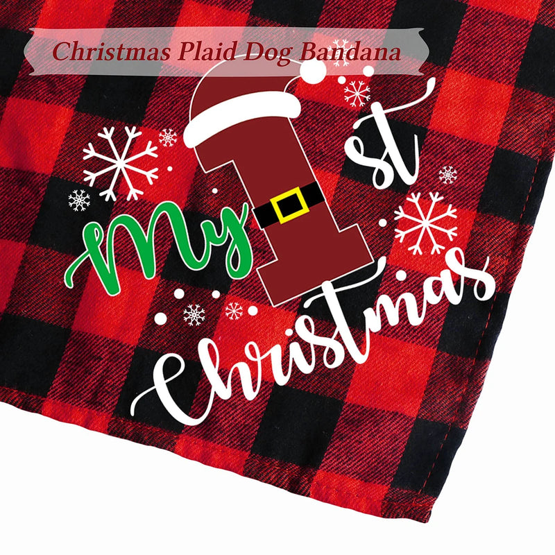 Bandana Écossais Premier Noël pour Chien