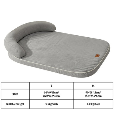 Canapé pour Chien avec Traversin Antidérapant, Lit d'Hiver Doux