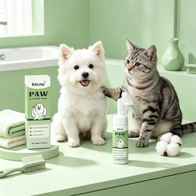 Mousse Nettoyante Pattes avec Brosse pour Chien