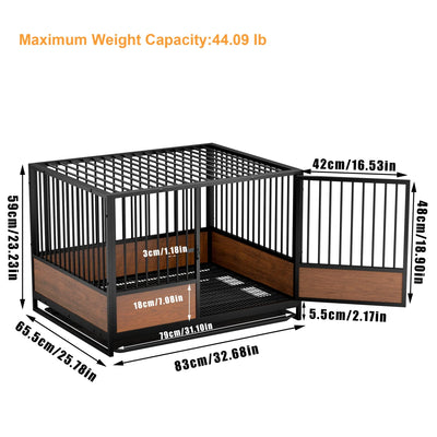 Cage pour Chien Empilable 2 en 1 sur Roulettes