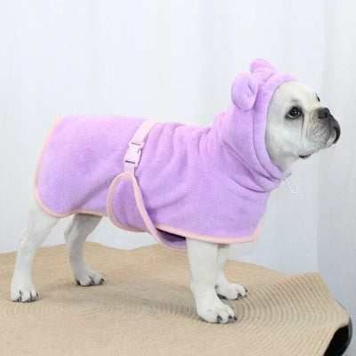 Peignoir à Capuche Super Absorbant pour Chien