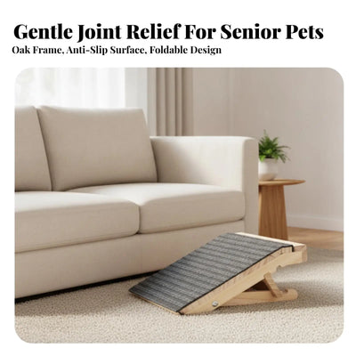 Rampe pour Chien Bois Pliable Réglable Antidérapante