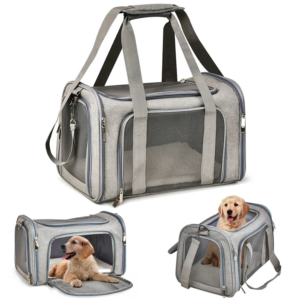 Sac de Transport Chien Souple Bandoulière Petit Chien Chat