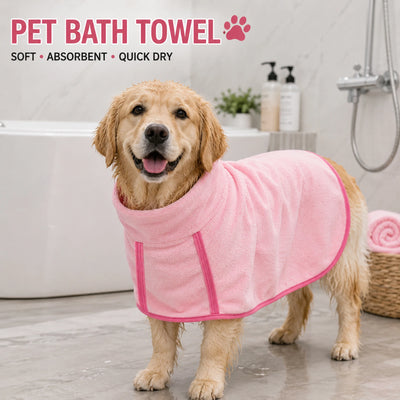 Serviette de Bain Polaire Corail Chien