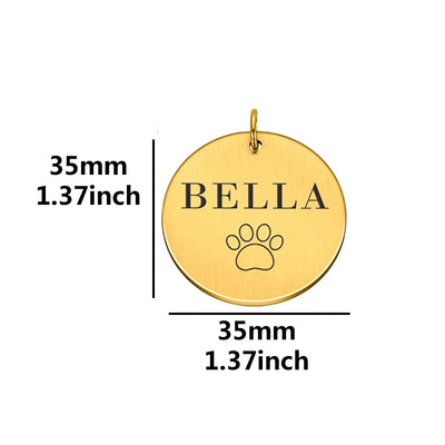 Medaille Anti-Perte Gravee Nom Personnalise Chien